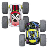 Exost rc 360 cross flash stuntbil grøn 1:18 - blinkende hjul - inkl. genopladeligt batteri - rc bil