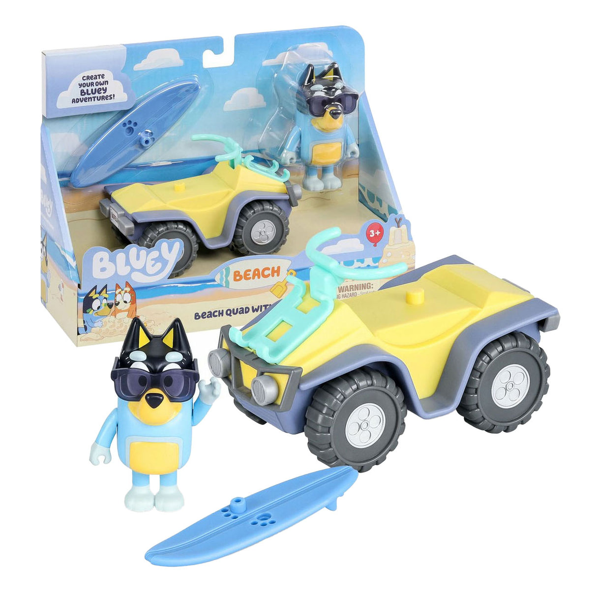 Elg legetøj bluey beach quad spille figur