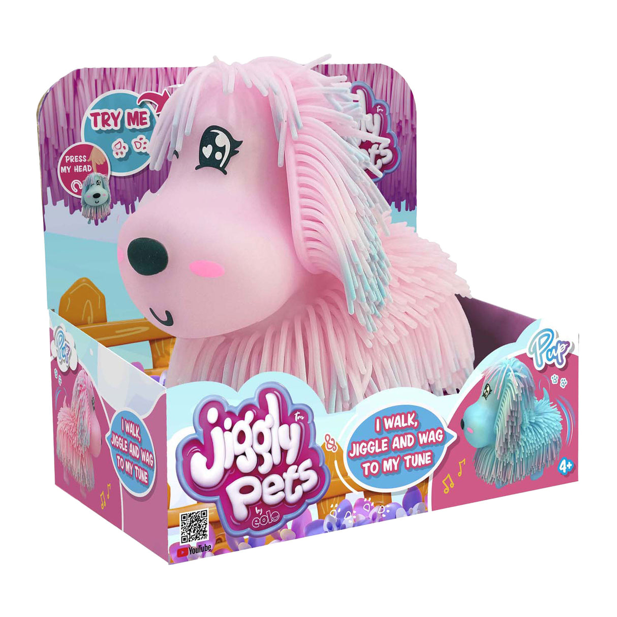 Spectron jiggly pets elektronisk hvalp pink