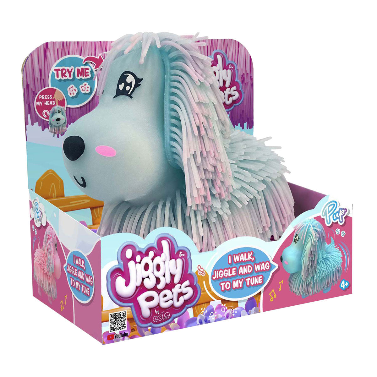 Spectron jiggly pets elektronisk hvalp blå