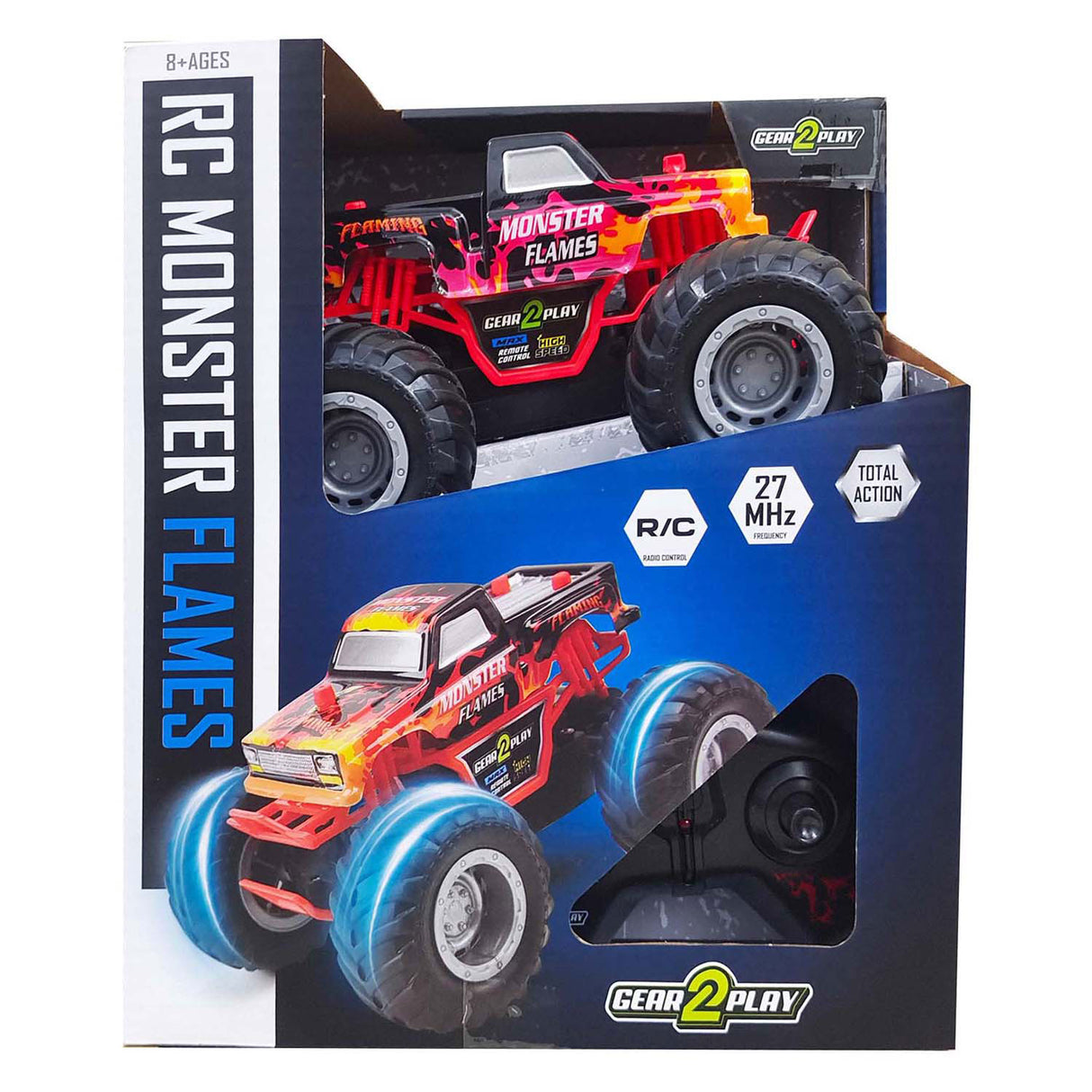 Gear2play rc monster flames monster truck 1:24 - store hjul