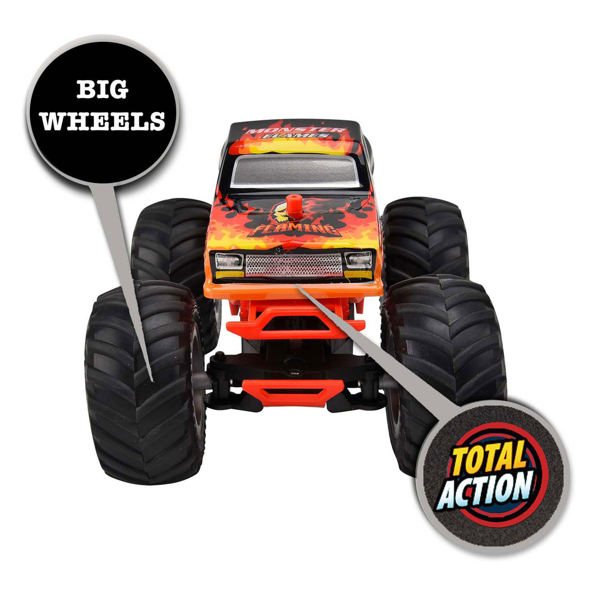 Gear2play rc monster flames monster truck 1:24 - store hjul