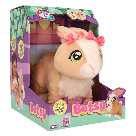 Imc toys club petz betsy rabbit brown - interactive plush cuddly toy - incl. batterier