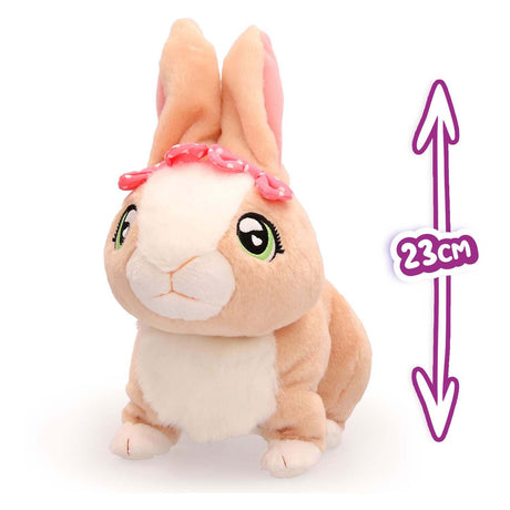 Imc toys club petz betsy rabbit brown - interactive plush cuddly toy - incl. batterier