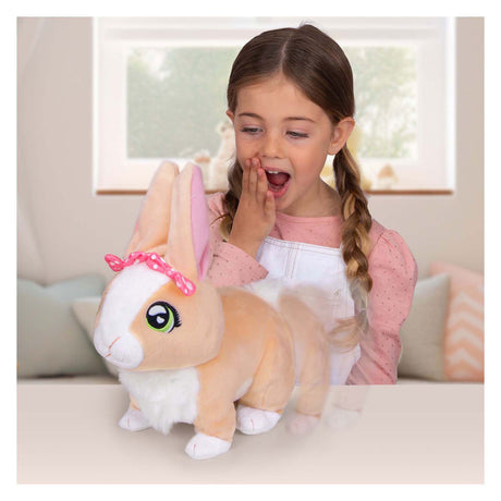 Imc toys club petz betsy rabbit brown - interactive plush cuddly toy - incl. batterier