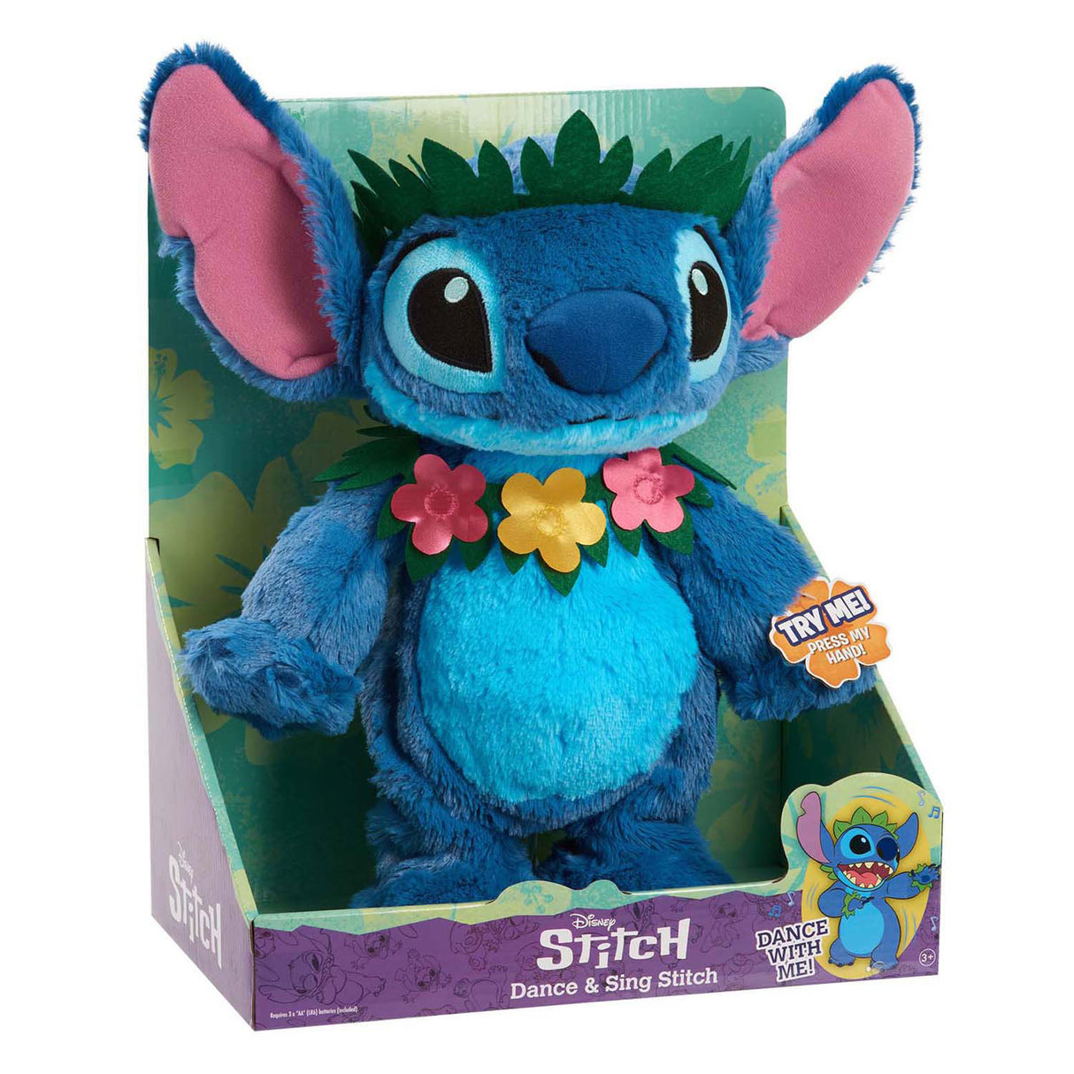 Spectron danse og synge nuttet plys - stitch