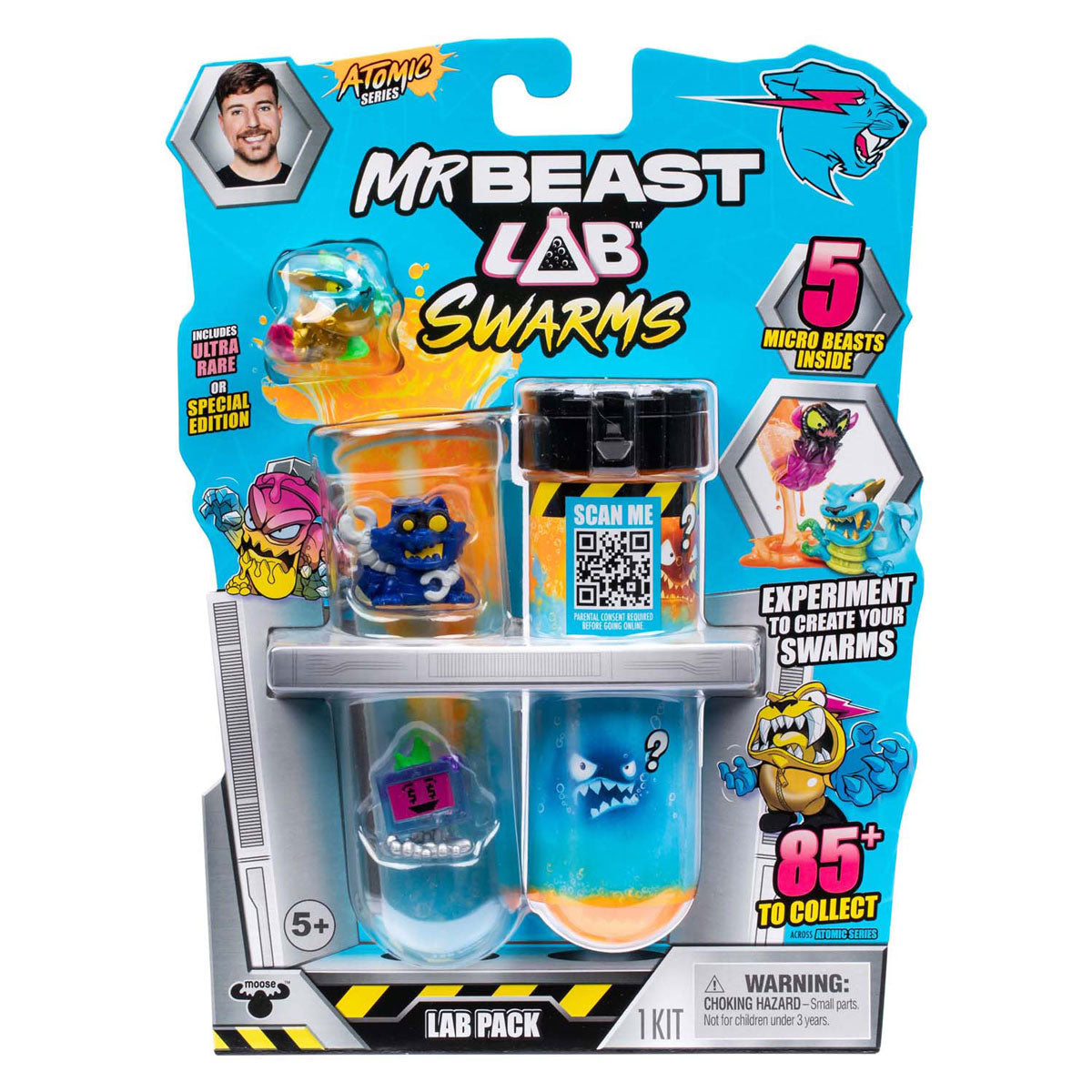 Spectron mrbeast lab swarms serie 2 atomserie actionfigur, 5-pak