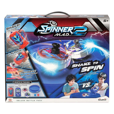 Silverlit spinner mad 2 deluxe kamppakke - 2 shakers, 2 spinnere, 1 kamparena