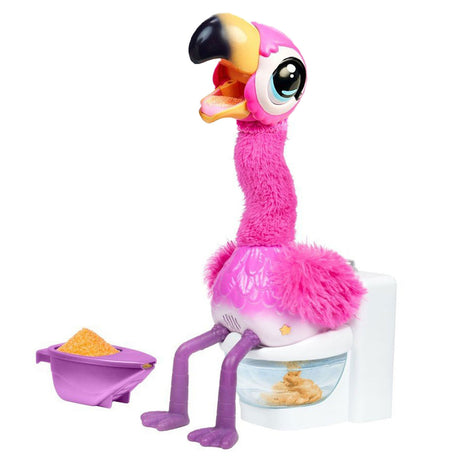 Små levende kæledyr - gottago flamingo - interaktivt kæletøj - synger, danser og lægger ægte afføring