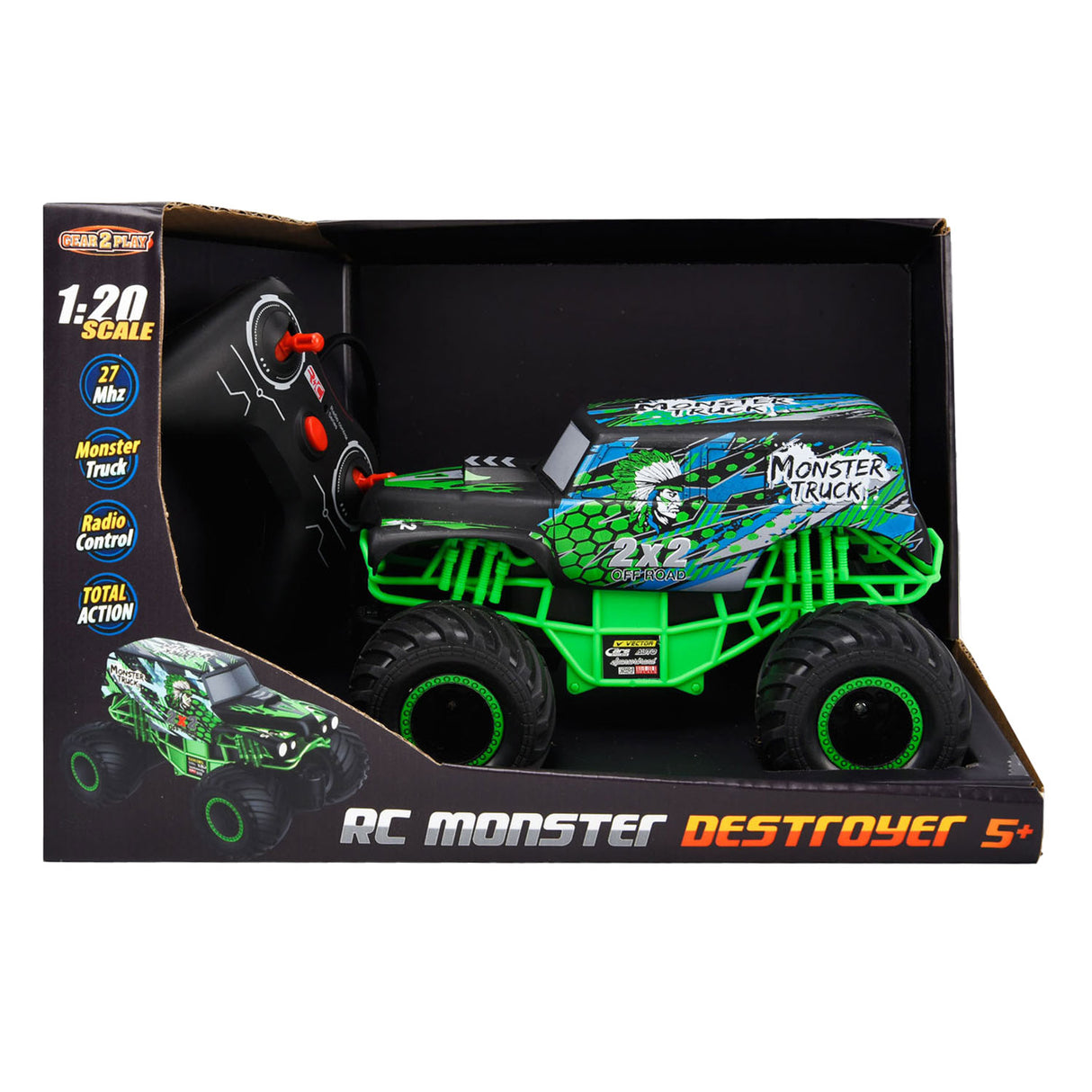 Gear2play rc monster destroyer monster truck 1:20
