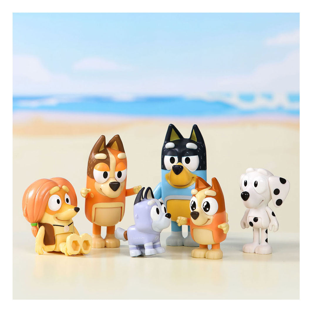 Elg legetøj bluey legefigurer familie venner, 8 stk.