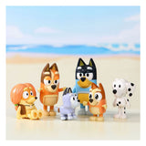 Elg legetøj bluey legefigurer familie venner, 8 stk.