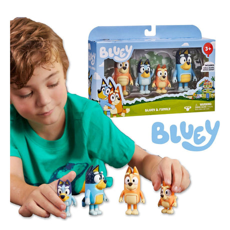 Elglegetøj blå familielegefigurer, 4 stk.