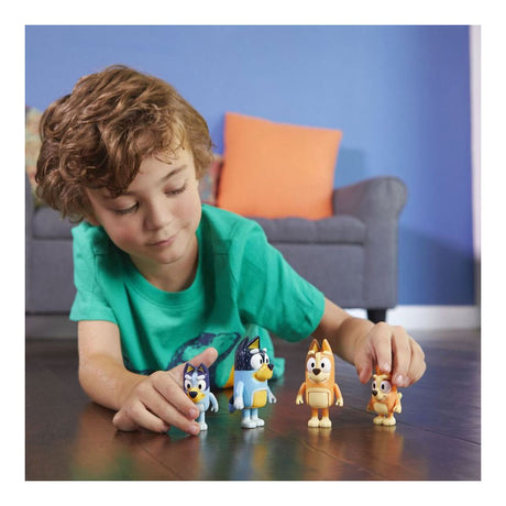 Elglegetøj blå familielegefigurer, 4 stk.