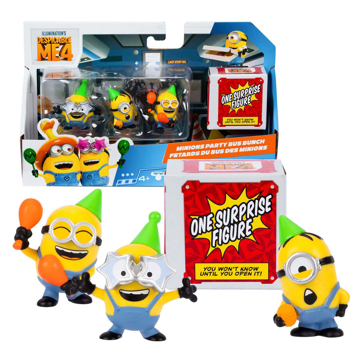 Moose toys despicable me 4 - avl squad play figurer 4-pak