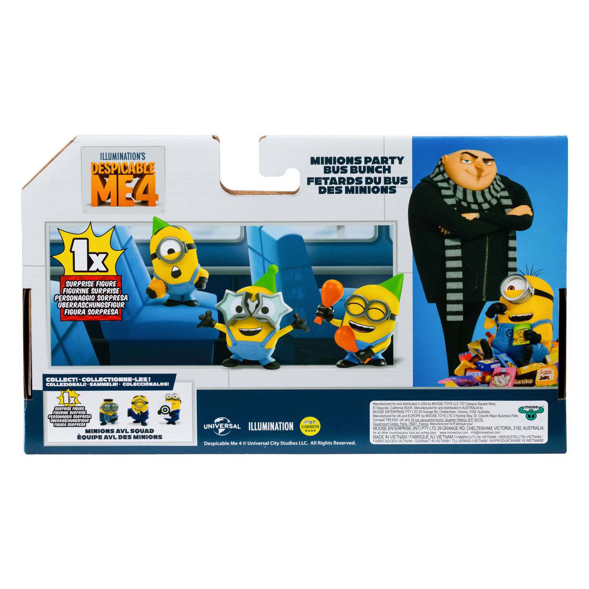 Moose toys despicable me 4 - avl squad play figurer 4-pak
