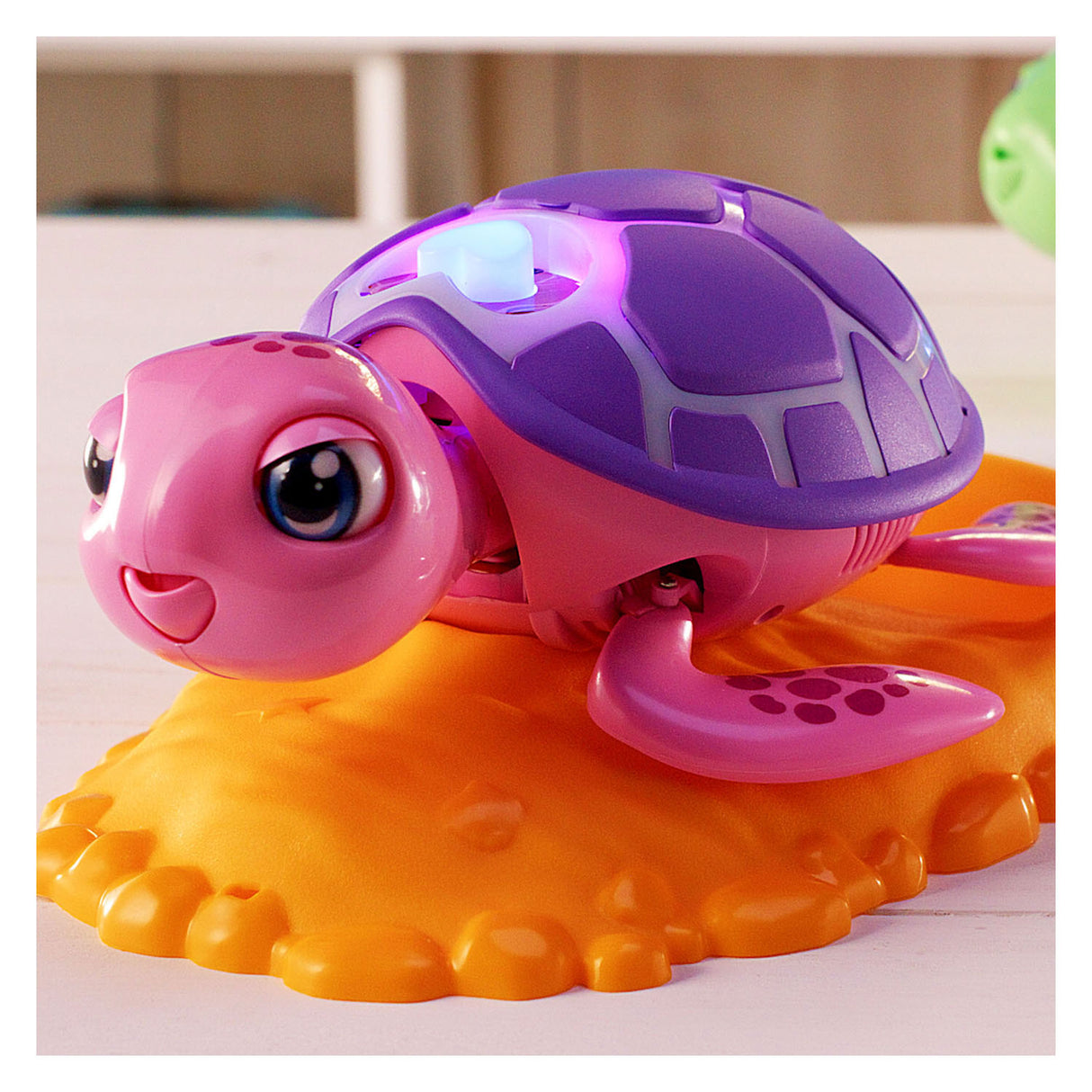 Sølvbelyst redningsskildpadde pink spillefigur