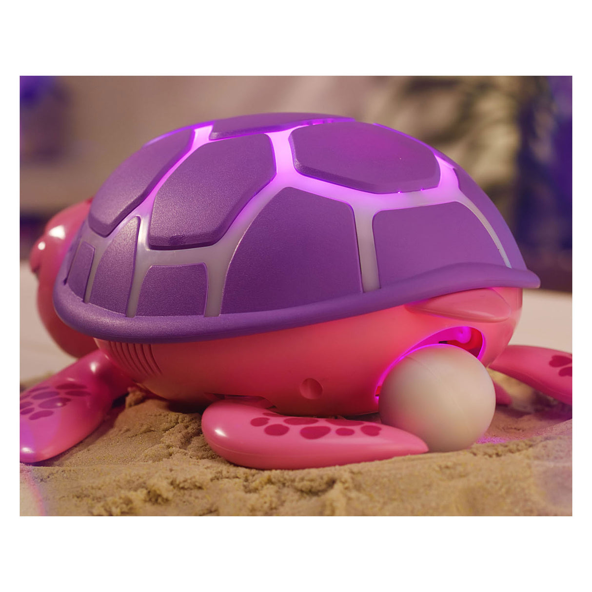Sølvbelyst redningsskildpadde pink spillefigur