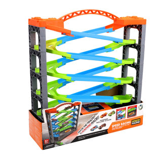 Ingen mærke racerbane deluxe 5 lag + 2 racerbiler