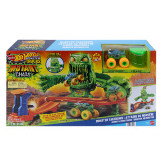 Hot Wheels Monster Trucks Besejr det muterede monster - Legesæt med legetøjsbil og slim