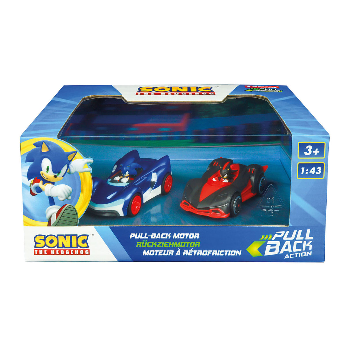 Carrera pull back bilteam sonic racing - sonic vs. shadow twin pack