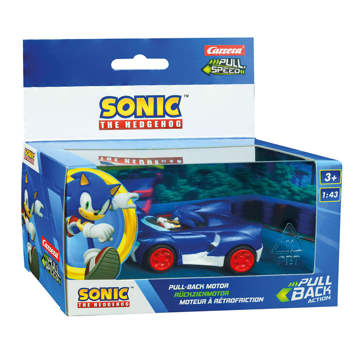 Carrera pull back bilteam sonic racing - sonic speed star