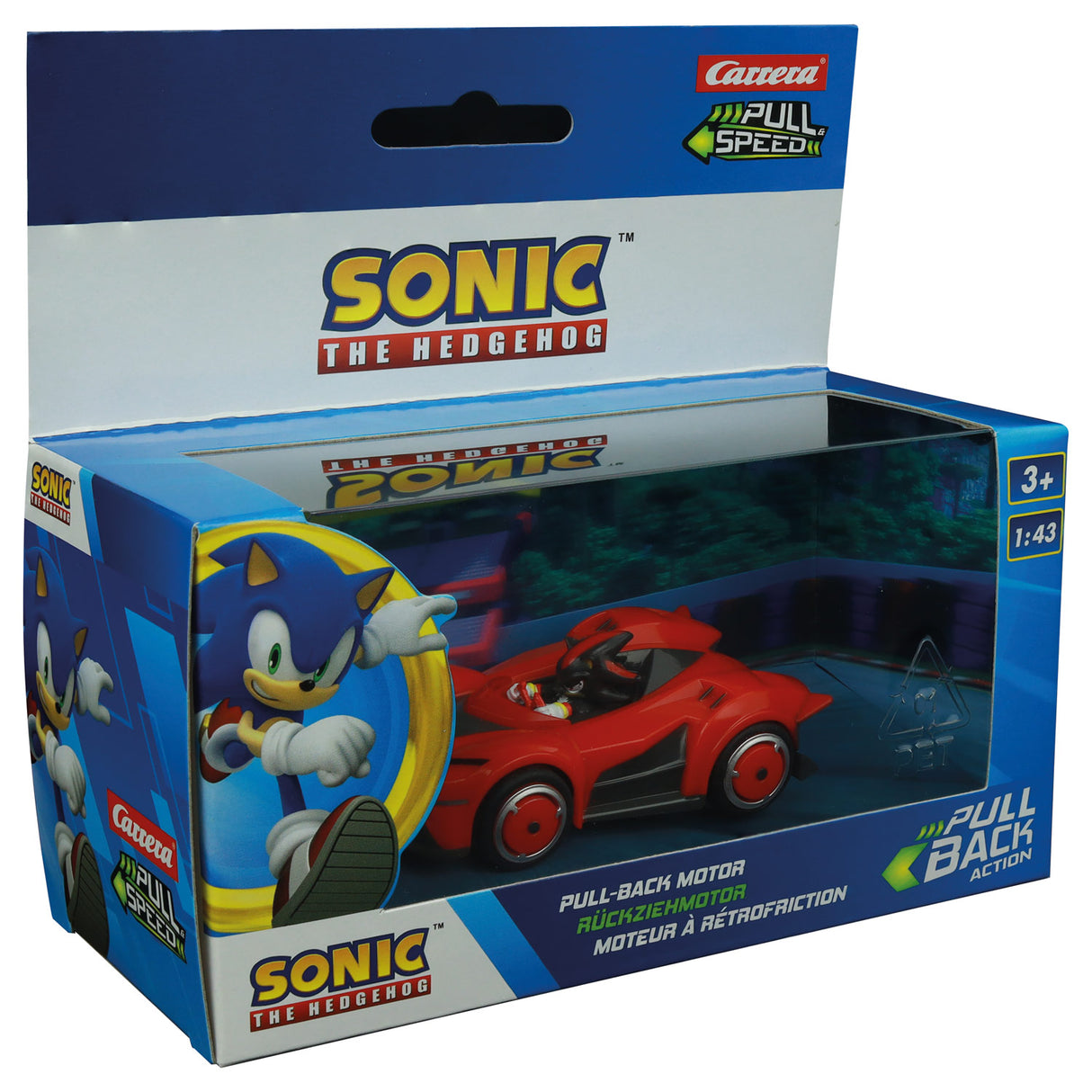 Carrera pull back bilteam sonic racing - shadow dark reaper