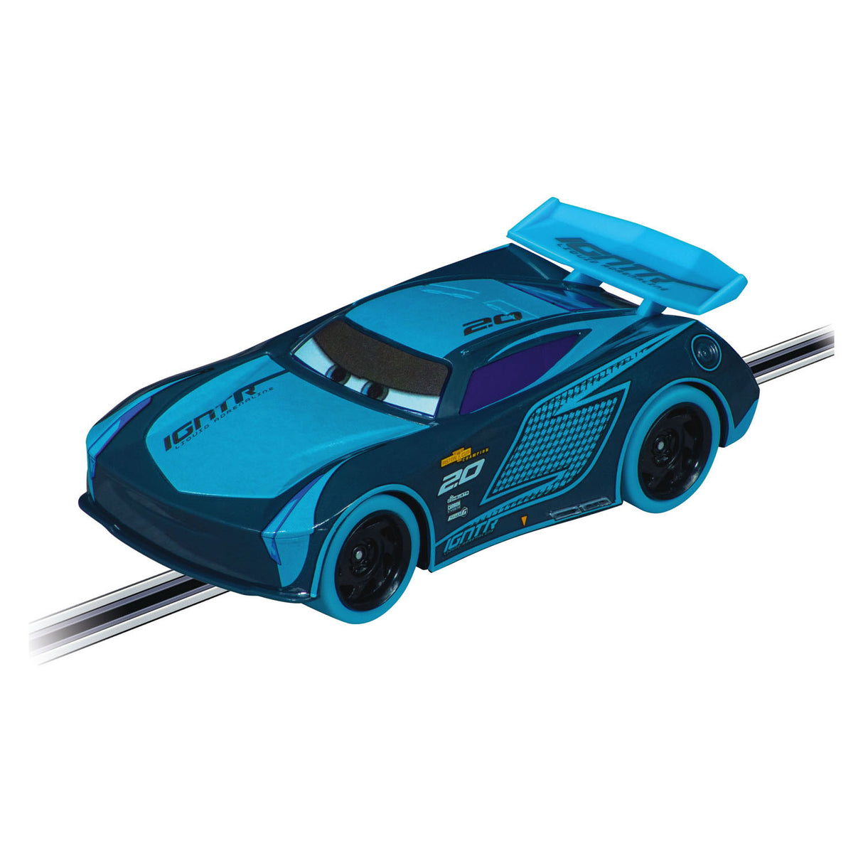 Carrera gå!!! racerbil - jackson storm glow racer