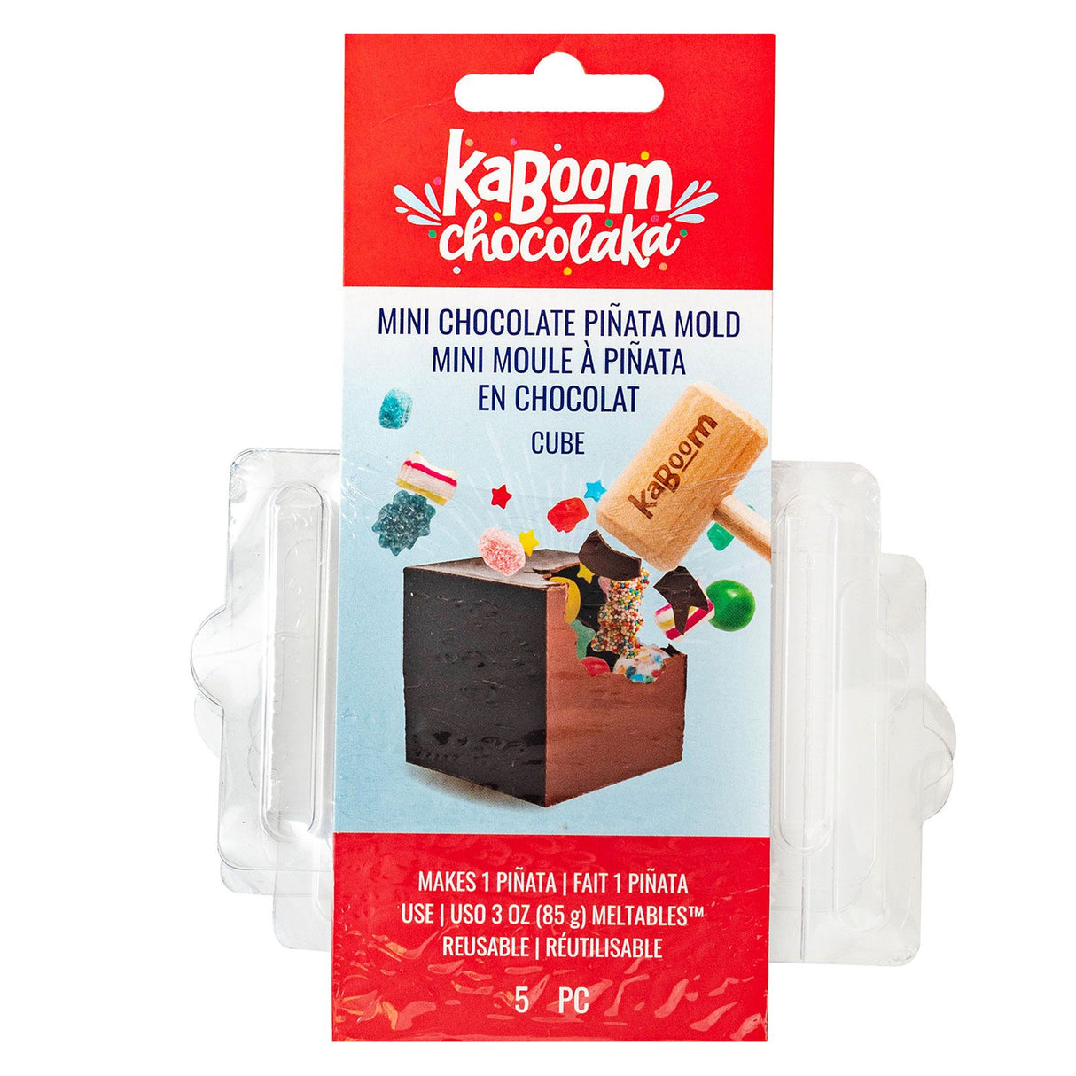 Umærket kaboom chocolaka • mini chokolade piñata form terning