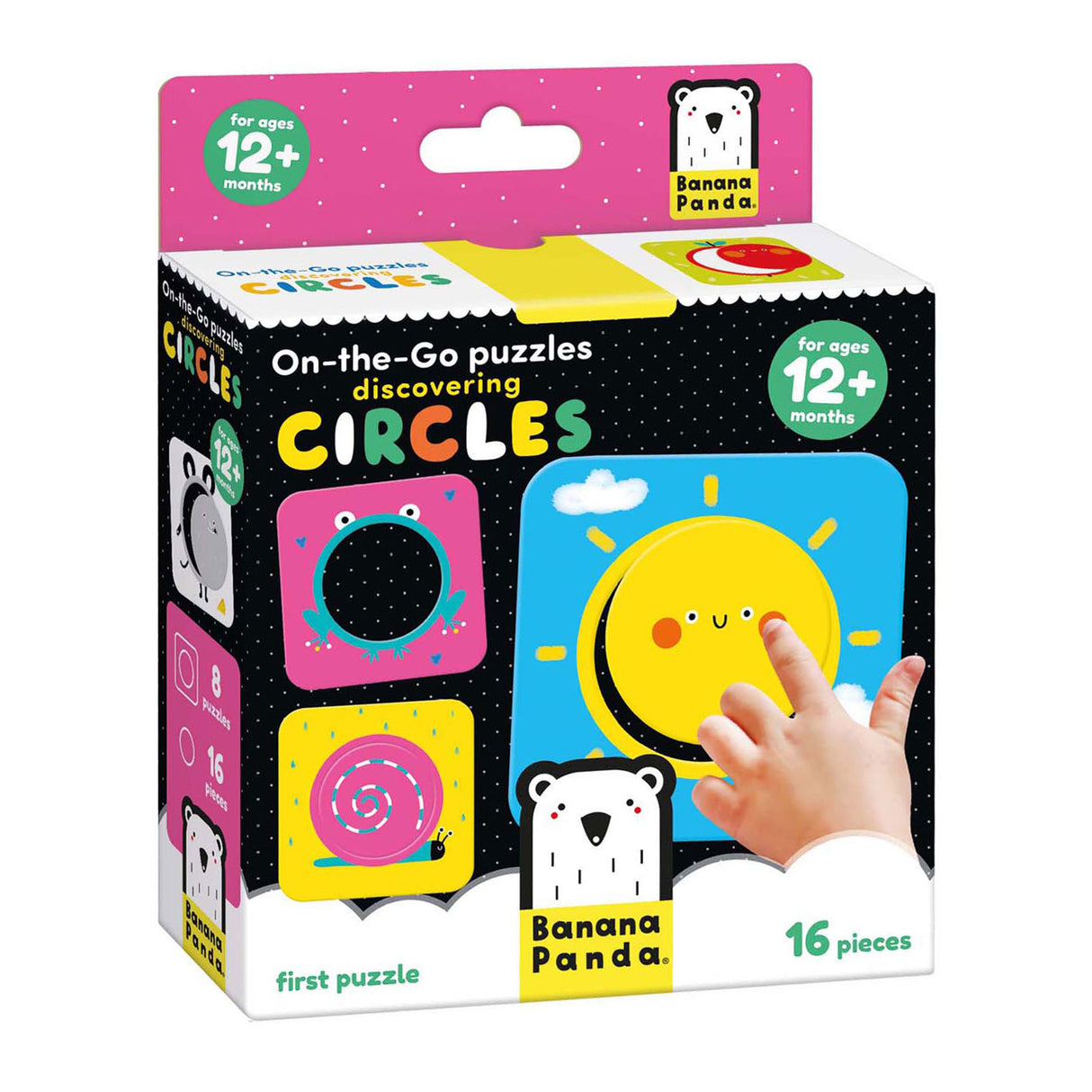 Banan panda - on-the-go puslespil opdage cirkler - 16 stk.