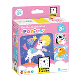 Banan panda - on-the-go puslespil ponyer - 16 stk.