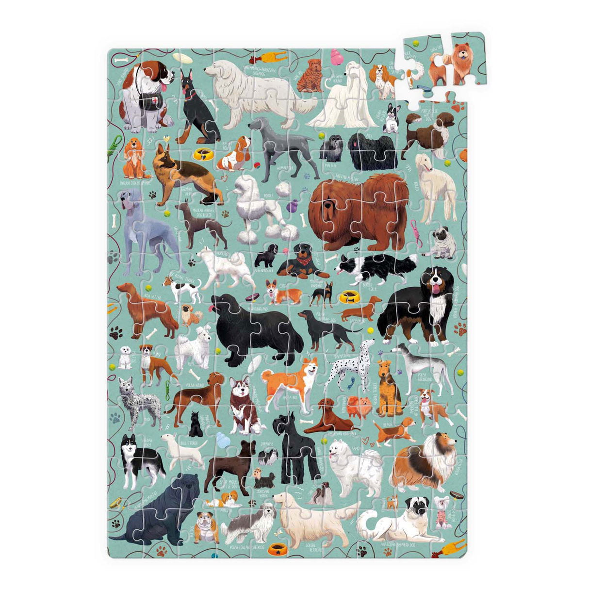 Banan panda - puzzlove hunde - 100 stk.