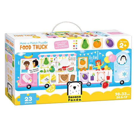 Banan panda - få puslespillet til at passe food truck - 23 stk.