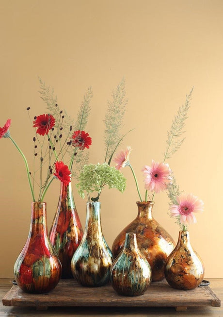 Idéer 4 sæsoner blændende vase kobber guld ø13x35cm