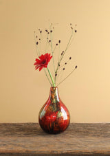 Idéer 4 sæsoner blændende vase ø12xh18cm rubinrød