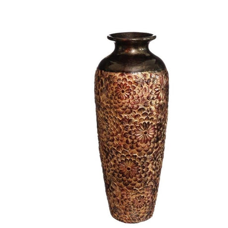 Idéer 4 årstider blænde vase blomst brun ø15xh41cm