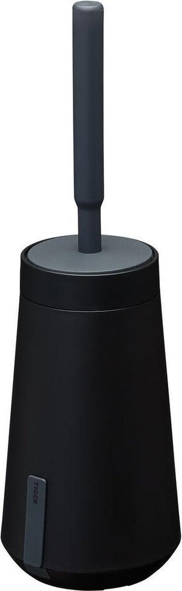 Tiger tess - toiletbørste med holder - fritstående eller hængende - 3m tape - med swoop® børste fleksibel - sort antracit
