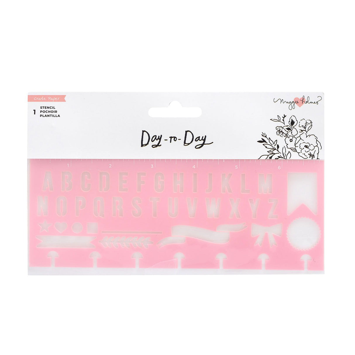 Kassepapir • Dag-til-dag disk planner stencil alfabet