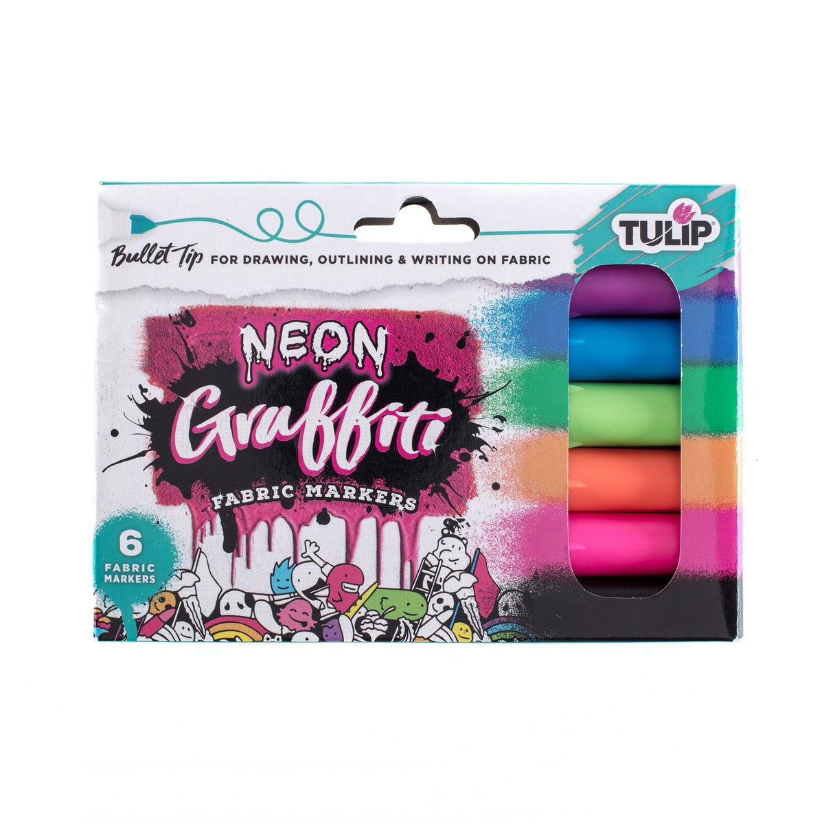 Tulipan • tekstiltuscher graffiti neon 6 stk.