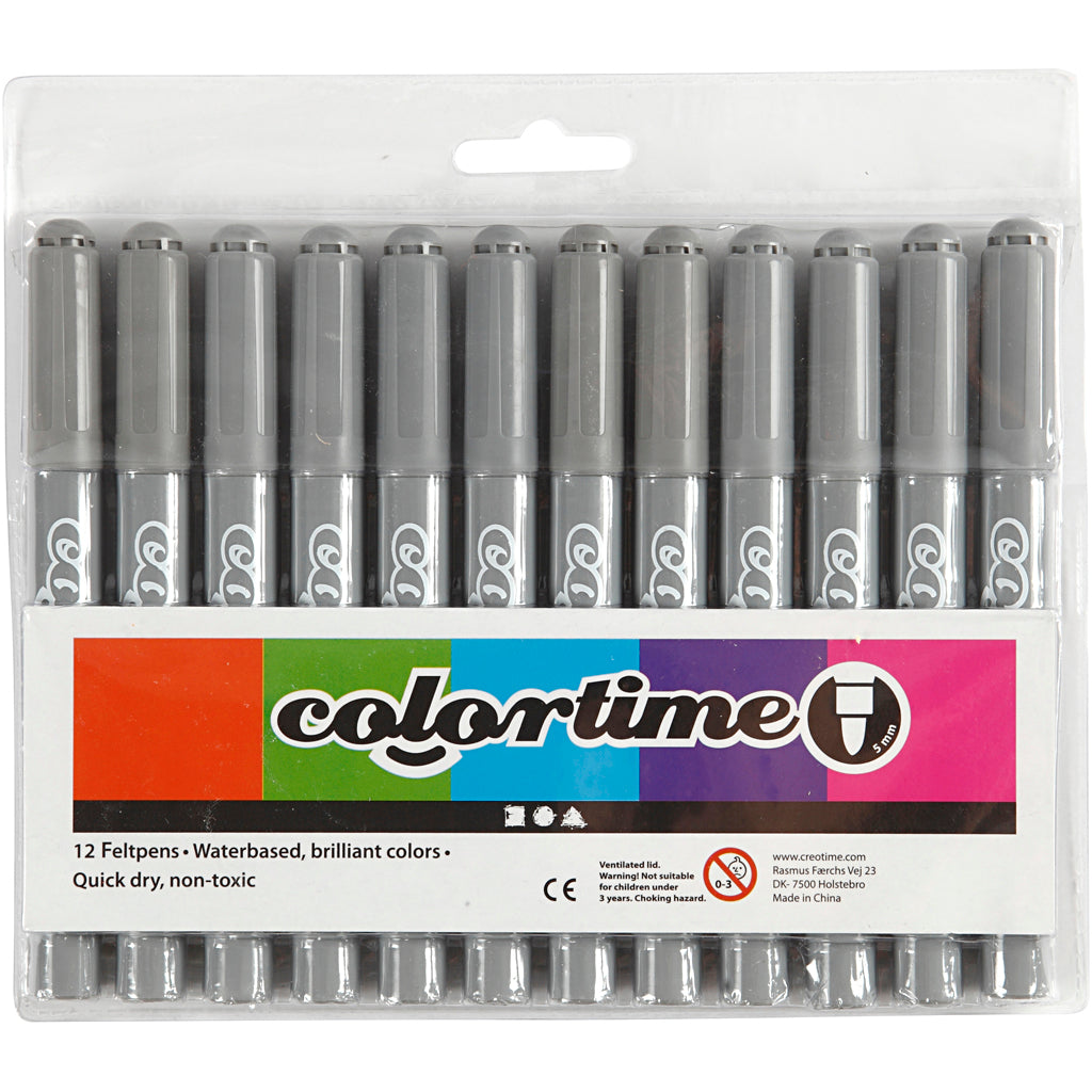 Creativ virksomhed https: www.cchobby.nl colortime-pens-line-thickness-5-mm-gray-12-piece-1-box