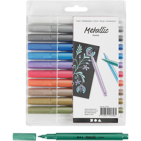 Creativ virksomhed https: www.cchobby.nl metallic-marker-line-thickness-2-4-mm-metallic-colors-12-piece-1-box