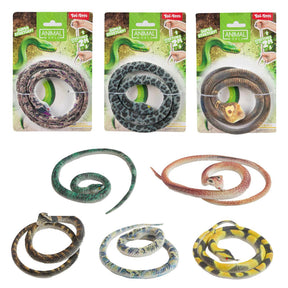 Toi-legetøj dyreverden naturtro slange strækbar 60cm 8 assorteret