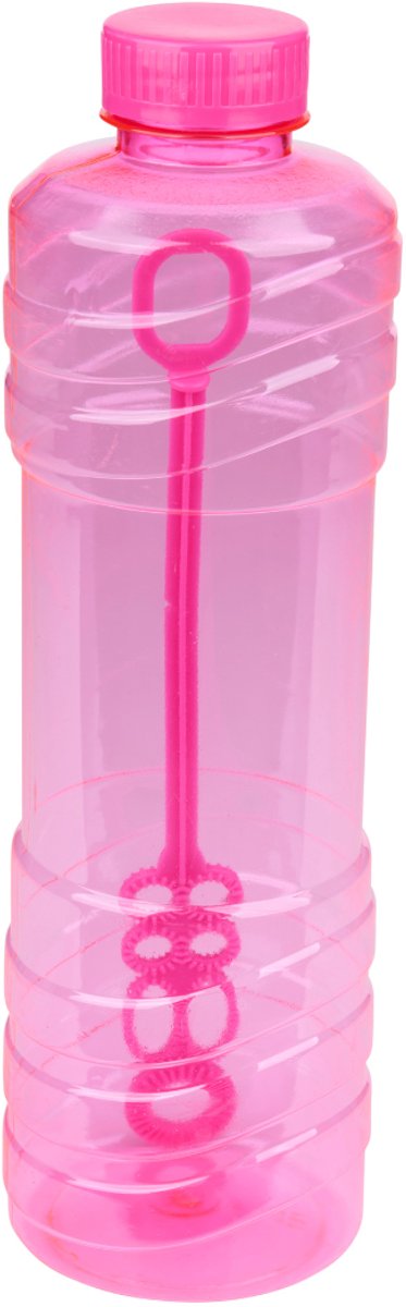Eddy legetøj boble blæser flaske - boble opløsning flaske - kapacitet 1 liter - refill flaske til boble blæser til udendørs leg sjov - lavet af plastik - dimensioner 26,3 x 7,8 cm - blå, rød eller orange
