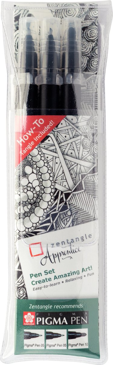Sakura zentangle lærlingepennesæt 3