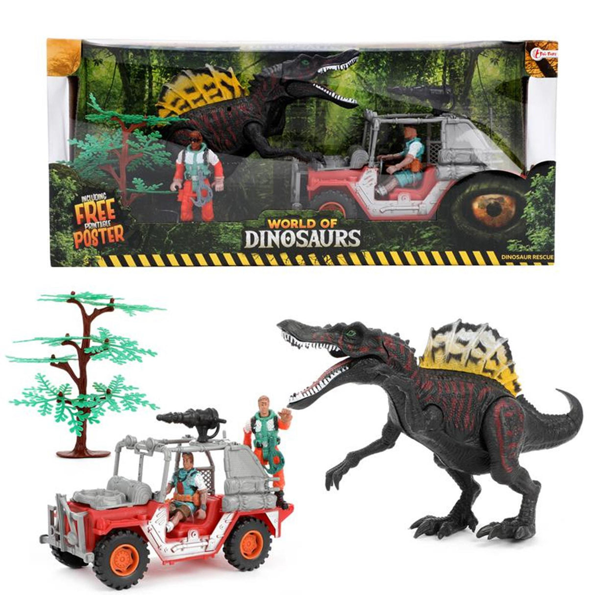 Toi-legetøj verden af dinosaurer legesæt med jeep