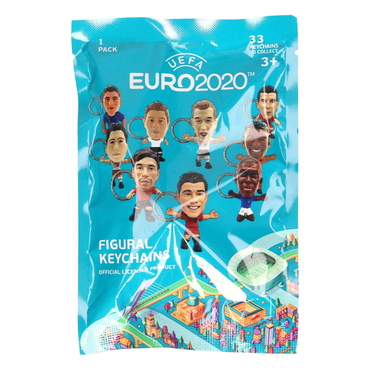 Sambro overraskelse nøglering EC Euro 2020 3D figur