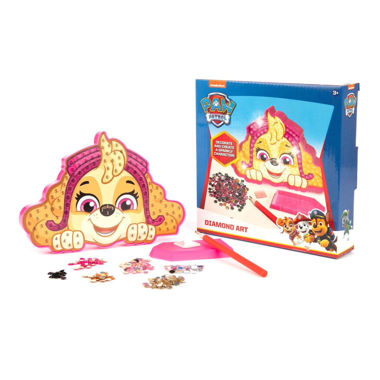 Sambro diamantmalerhåndværkssæt paw patrol skye - kreativt legetøj.