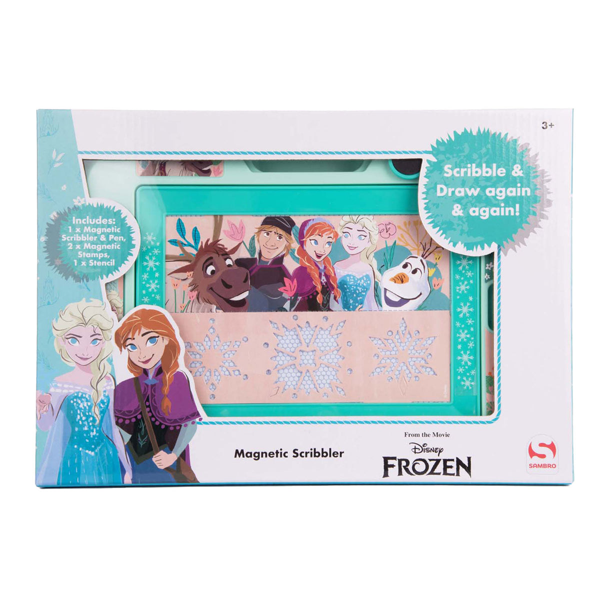 Sambro Disney frossen magnetisk tegnebræt, 5 stk.