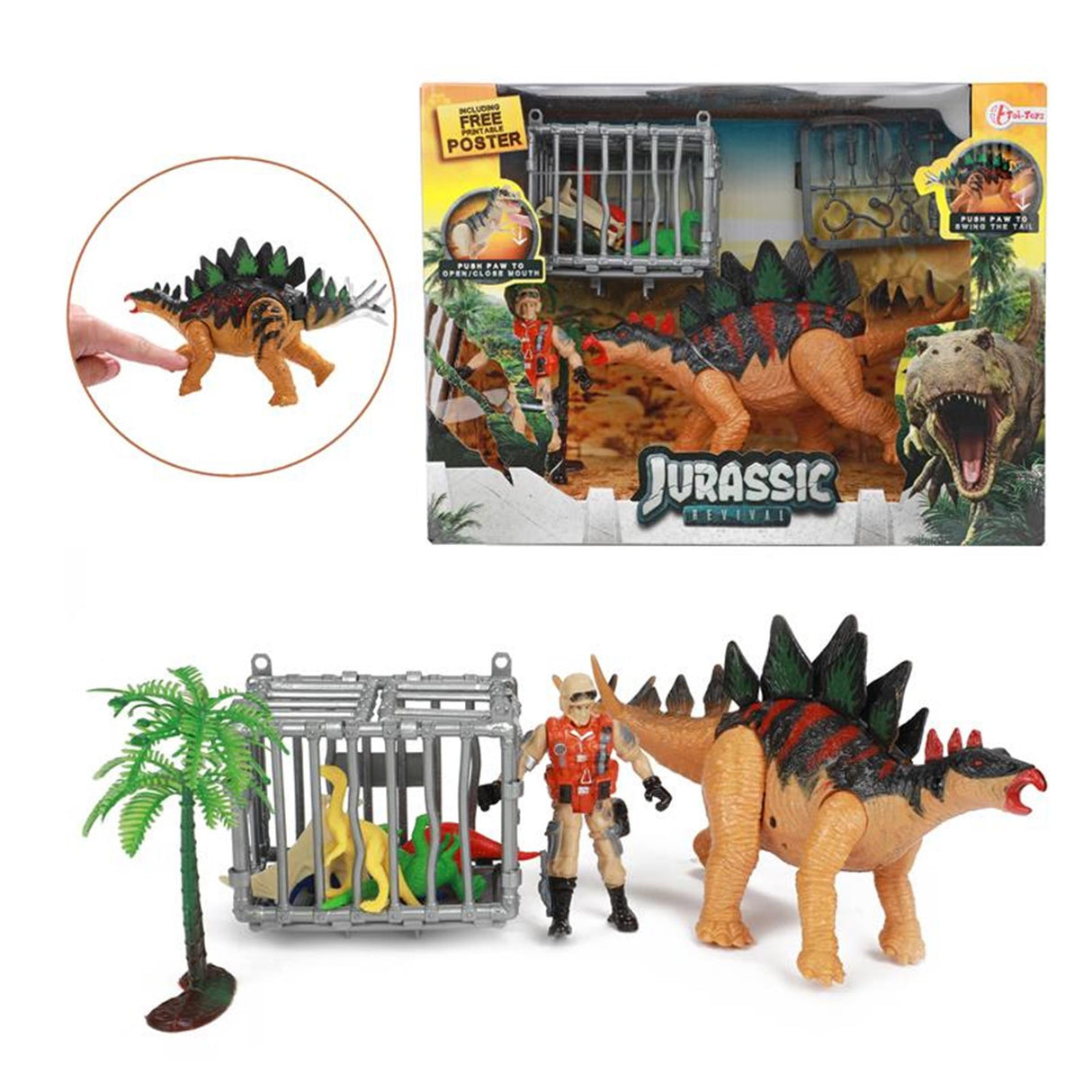 Toi-legetøj toi-legetøj dinosaurernes verden legesæt stegosaurus
