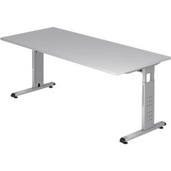 Bach skrivebord hammerer fox 19 5 180x80cm melamin spånplade grå